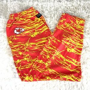 Zubaz Kc Chiefs Red Gold Fan Pants Sz 